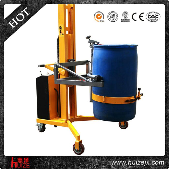 半電動(dòng)油桶車(chē)（直角腿，夾鐵桶翻轉）3