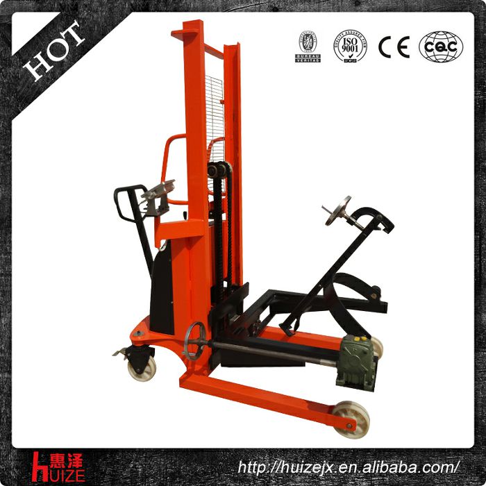 半電動(dòng)稱(chēng)重油桶車(chē)（夾鐵桶，手搖翻轉倒料）2